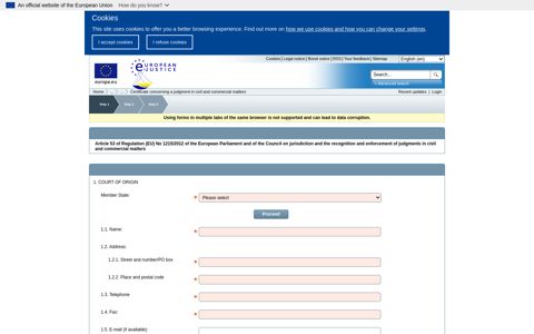 Certificate concerning a judgment ... - European e-Justice Portal