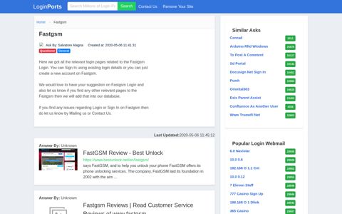 Login Fastgsm or Register New Account - LoginPorts