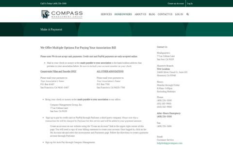 Make A Payment - Compass Management Group
