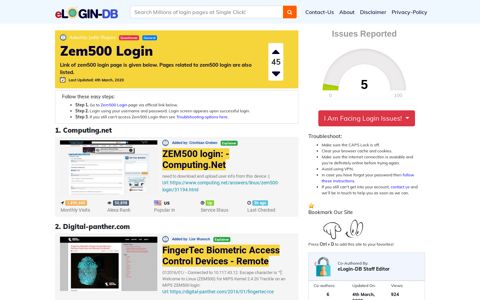 Zem500 Login - Find Login Page of Any Site within Seconds!