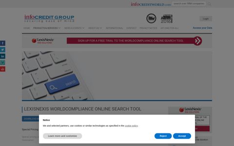 LexisNexis WorldCompliance Online Search Tool | Infocredit ...