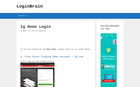 Ig Demo Free Forex Trading Demo Account - Ig.Com