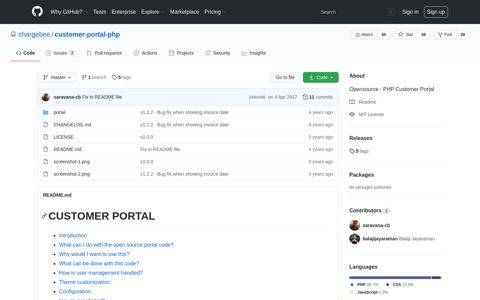 chargebee/customer-portal-php: Opensource - PHP ... - GitHub