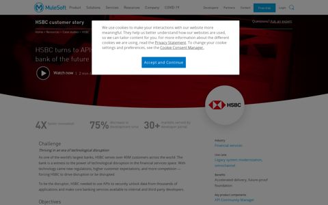 HSBC case study | API legacy modernization | MuleSoft
