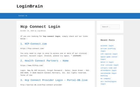 hcp connect login - LoginBrain