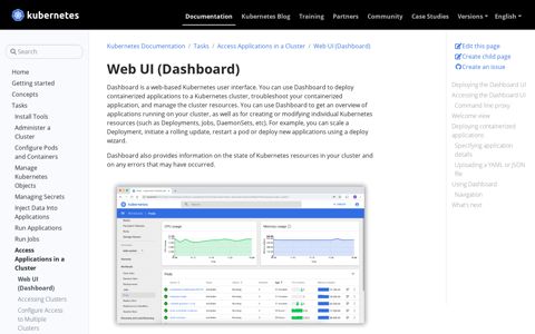 Web UI (Dashboard) | Kubernetes