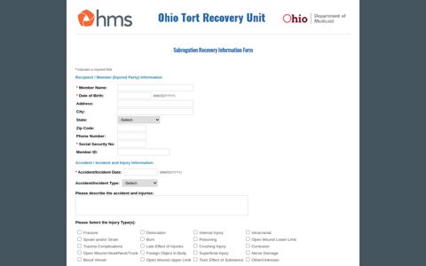 Ohio Tort Recovery Unit - Subrogation Recovery Information ...