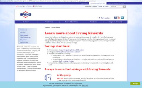 Learn more about Irving Rewards