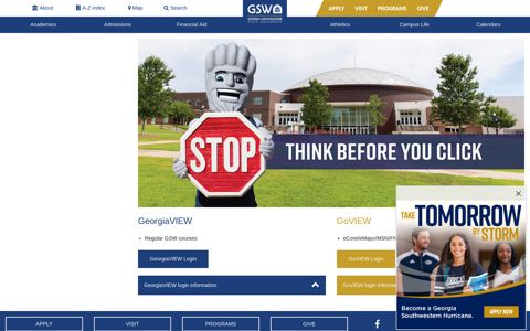 Login GeorgiaVIEW - Georgia Southwestern State University