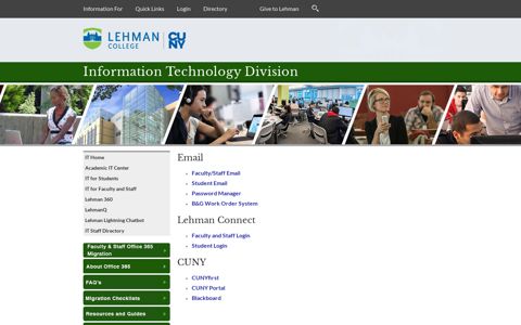 Information Technology Division - Login Information - Lehman ...