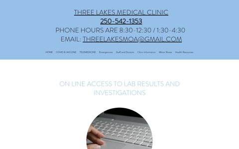 On line access to lab results & investigations, Three Lakes ...