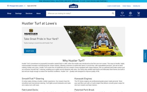 Shop Hustler at Lowe's: Zero-Turn Lawn Mowers and More