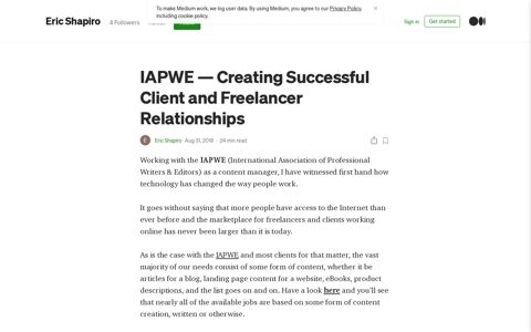 IAPWE — Creating Successful Client and Freelancer ...