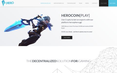 HEROcoin (PLAY) - Decentralized solution for igaming