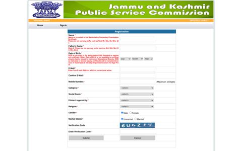 Registration - jkpsc