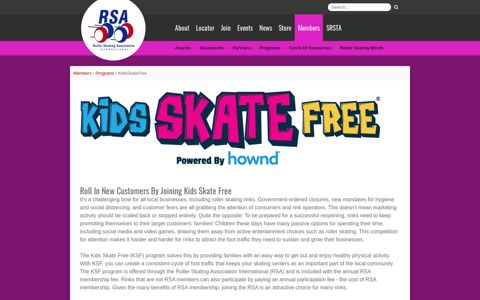 Kids Skate Free - Roller Skating Association