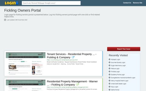 Fickling Owners Portal - Loginii.com