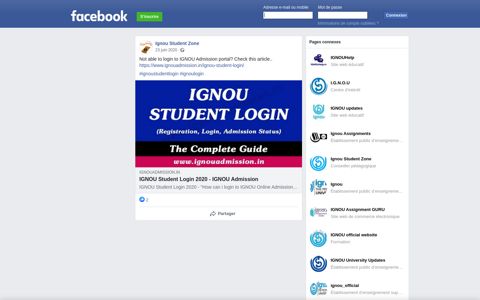 Not able to login to IGNOU Admission... - Ignou Student Zone ...