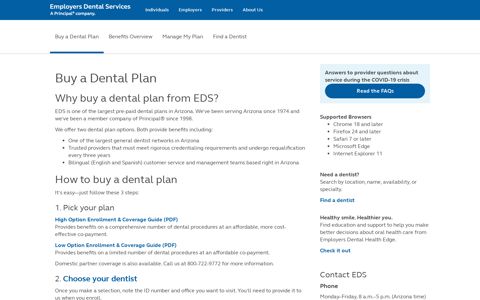 Buy a Dental Plan | Employers Dental Services