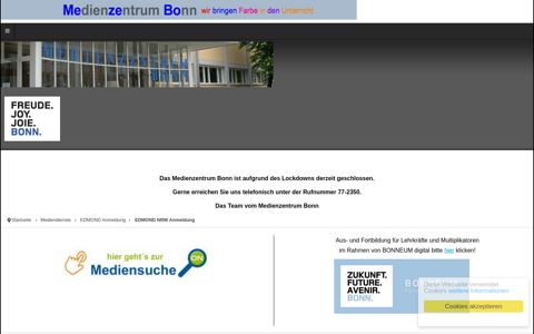 EDMOND NRW Anmeldung - Medienzentrum Bonn