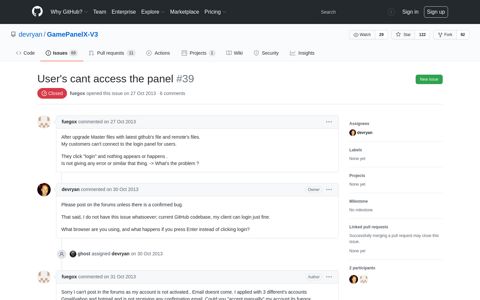 User's cant access the panel · Issue #39 · devryan ... - GitHub
