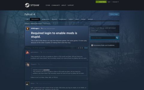 Required login to enable mods is stupid. :: Fallout 4 General ...