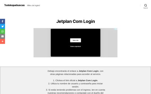 ▷ Jetplan Com Login - Accede a tu cuenta - Todoloquebuscas