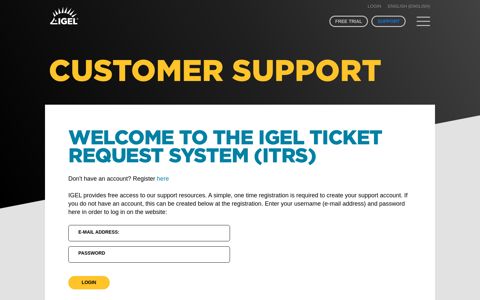Service & Support Login - Customer Support