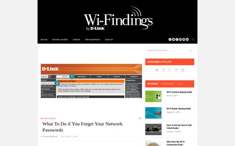What To Do if You Forget Your Network Passwords - D-Link Blog