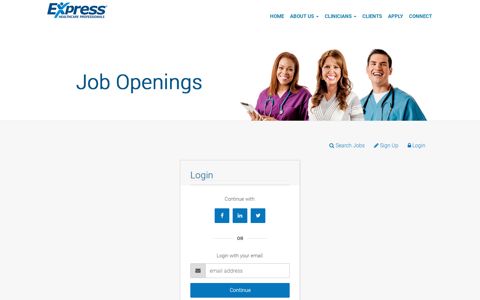 Please Login - Express Healthcare Professionals