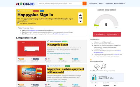 Happyplus Sign In - Find Login Page of Any Site within Seconds!