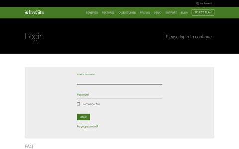 Login - liveSite Enterprise Website Platform