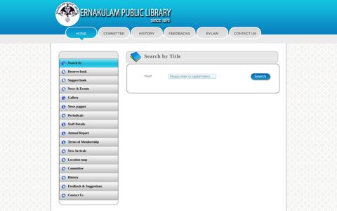User - Author Search - Ernakulam Public Library