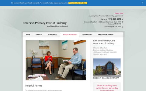 Patient Resources | Emerson Primary Care of SudburySudbury