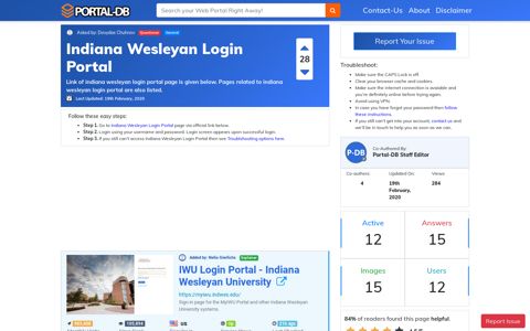 Indiana Wesleyan Login Portal