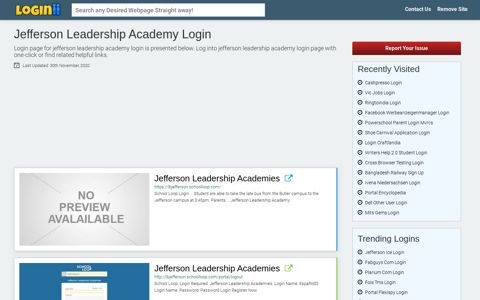 Jefferson Leadership Academy Login - Loginii.com