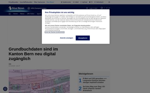 Grundbuchdaten sind im Kanton Bern neu digital zugänglich