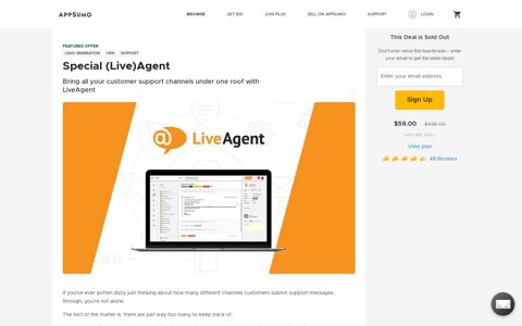 LiveAgent | Exclusive Offer from AppSumo