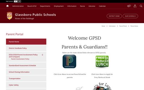 Parent Portal / Parent Home - Glassboro Public Schools