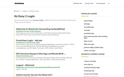 Itz Easy 2 Login ❤️ One Click Access - iLoveLogin