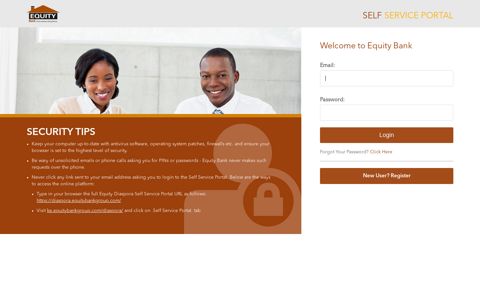 Equity Bank | Self Service Portal - Login Page