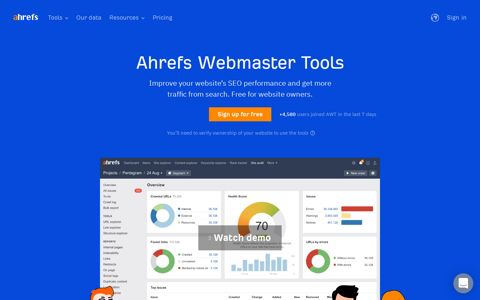 Webmaster tools – Audit & Improve Your Website - Ahrefs