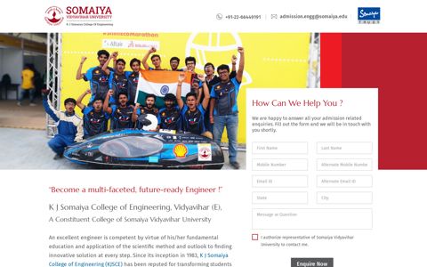 Apply BTech/MTech Admissions 2020 - Somaiya Vidyavihar ...