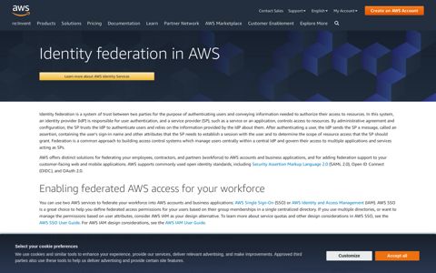 Identity federation in AWS - Amazon AWS