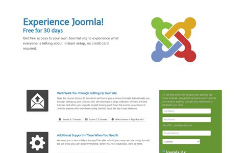 Get Your Own Free Joomla Site! | JoomlaDemo.com