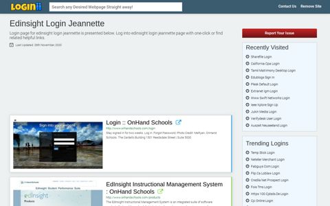 Edinsight Login Jeannette - Loginii.com