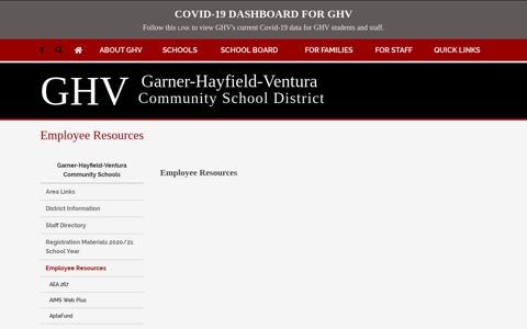 Employee Resources - Garner-Hayfield-Ventura