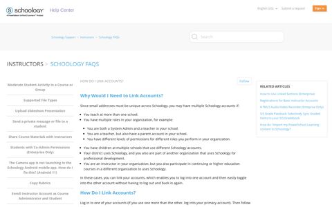 How do I Link Accounts? – Schoology Support