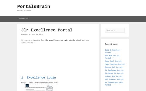 Jlr Excellence - Excellence Login - PortalsBrain - Portal Database