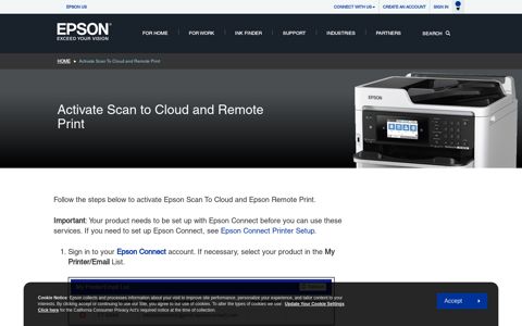 Activate Scan To Cloud and Remote Print | Epson US